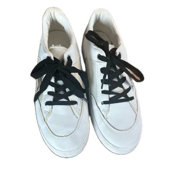 VINTAGE HAVANA Perla Chrome Side Star Low Top Sneaker in White Multi Size 10 - Picture 3 of 5